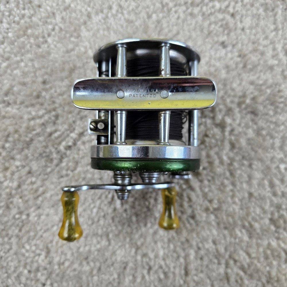 Shakespeare Marhoff 1964 Baitcasting Reel Silver Green Model GE Vintage USA - Picture 5 of 6